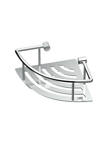 8 inch Exton Shower Corner Shelf in Polished Chrome.